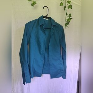 Teal button up shirt